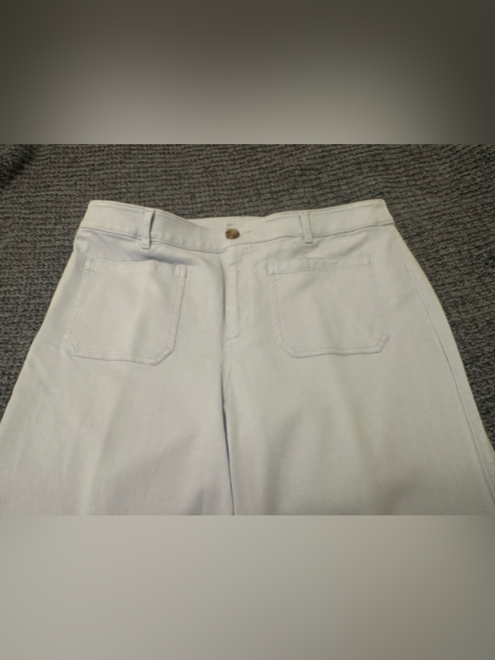 LOFT Light Blue High-Rise Shorts